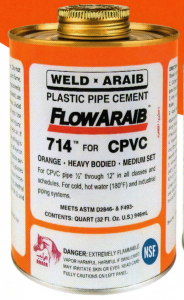 Flowaraib 714 CPVC pipe cement 1/2 Kg
