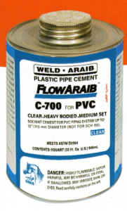 Flowaraib C-700 PVC pipe cement 1/4 Kg