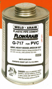 Flowaraib G-717 PVC pipe cement 1/4 Kg