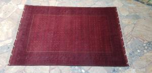 Afghan Original Hand Made  or Hand Knotted  Mewari Red Color Carpet of original Sheep Handspun Wool Length 3 Meter and Width 2 Meter Diameter 6mm