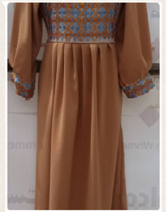 Hand sewing cream color  dress